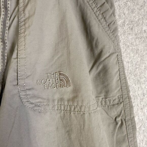 The North Face Womens Size 4 Long Pants Olive Green Drawstring Waist Pockets - Picture 2 of 9